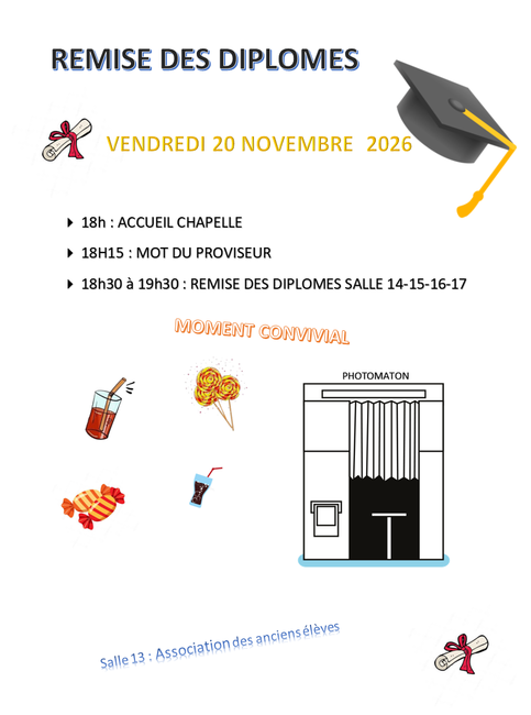 Affiche remise des diplomes